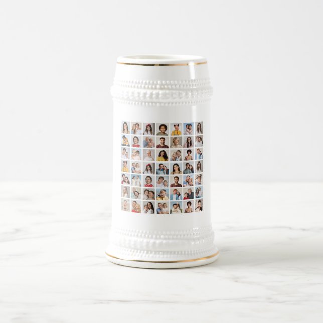 Caneca De Cerveja Crie Sua Própria Colagem De Fotos 49 (Centro)