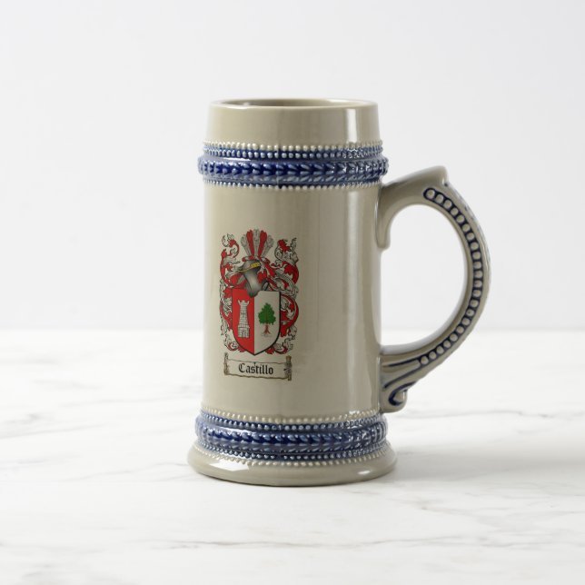 CANECA DE CERVEJA CRISTA DA FAMÍLIA DE CASTILLO - BRASÃO DE CASTILLO (Direita)
