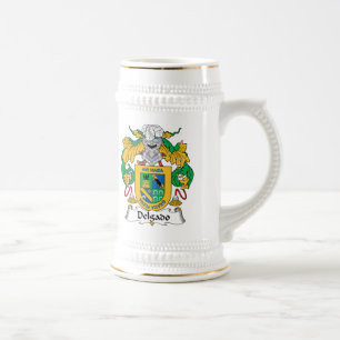 Caneca De Cerveja Crista da família de Delgado