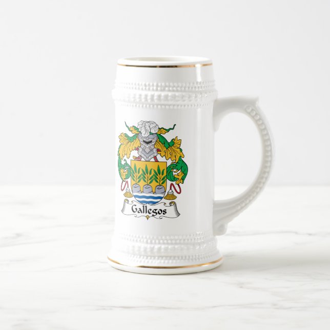 Caneca De Cerveja Crista da família de Gallegos (Direita)