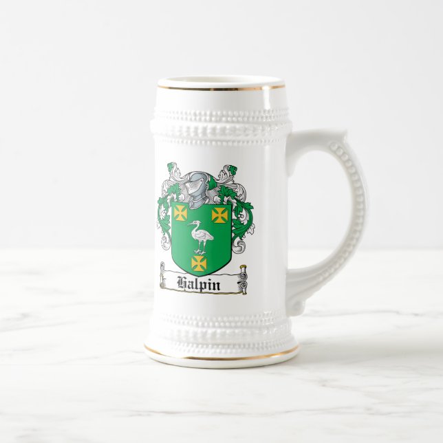 Caneca De Cerveja Crista da família de Halpin (Direita)