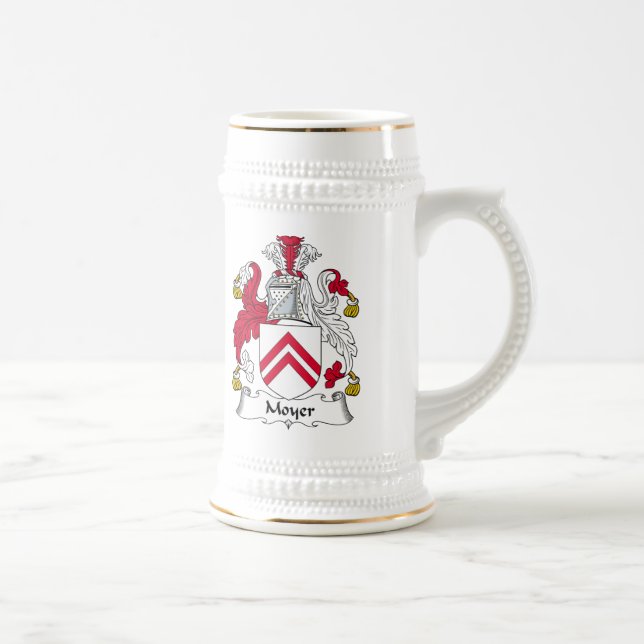 Caneca De Cerveja Crista da família de Moyer (Direita)