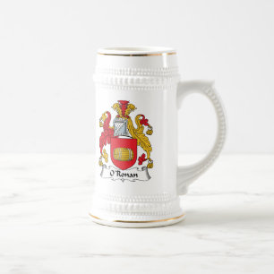 Caneca De Cerveja Crista da família de O'Ronan