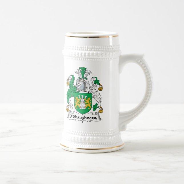 Caneca De Cerveja Crista da família de O'Shaughnessy (Direita)