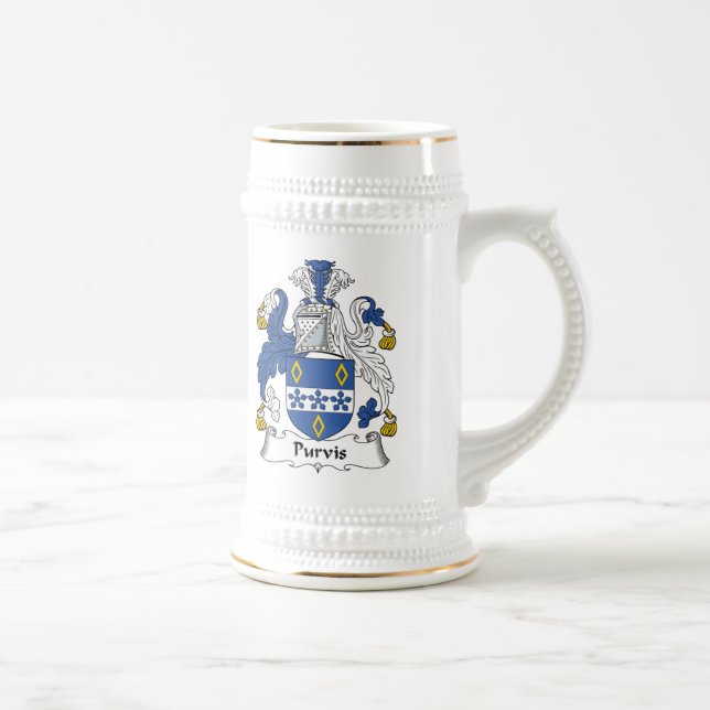 Caneca De Cerveja Crista da família de Purvis (Direita)