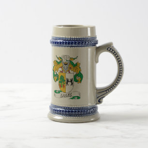 Caneca De Cerveja Crista da família de Saénz