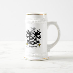 Caneca De Cerveja Crista da família de Saunders