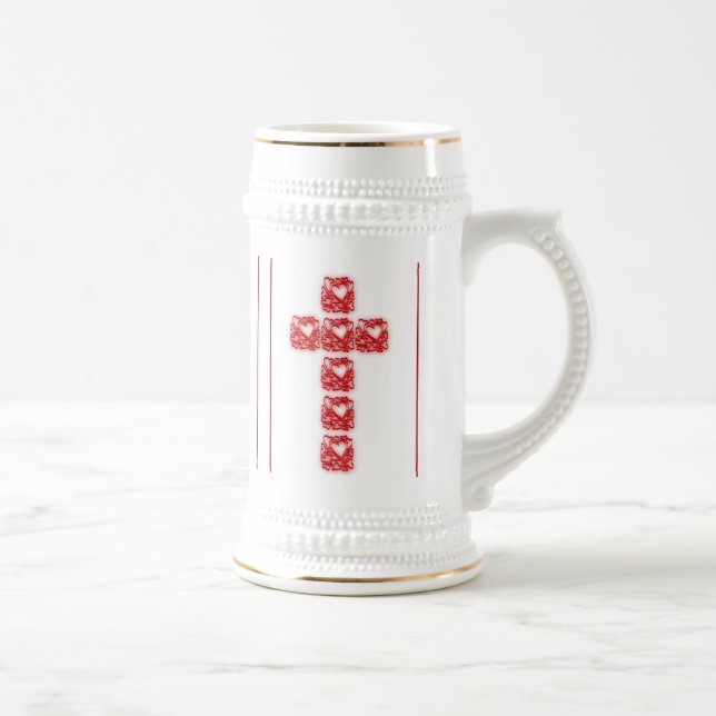 Caneca De Cerveja Cruz De Corações (Direita)