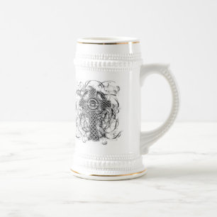 Caneca De Cerveja "Cruz de prata de Claddagh "