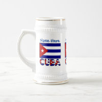 Cuba e a bandeira azul escura cubana personalizada