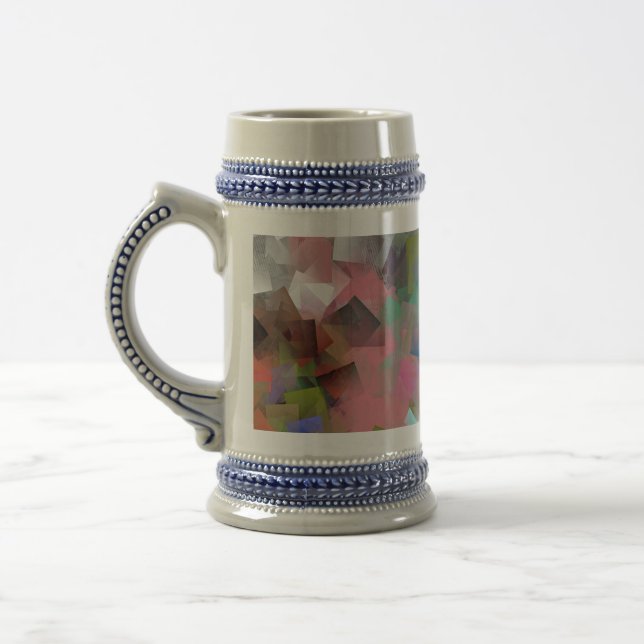 Caneca De Cerveja Cubos Abstarct (Esquerda)