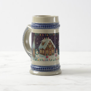Caneca De Cerveja Cumprimentos Aconchegantes de Natal