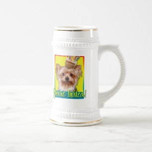 Caneca De Cerveja Cupcake do convite - yorkshire terrier