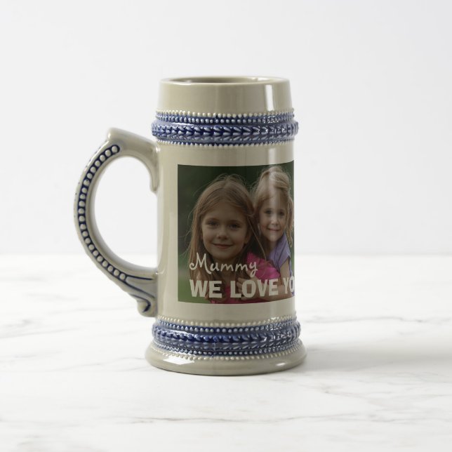 Caneca De Cerveja Customized with 2 and text (Esquerda)