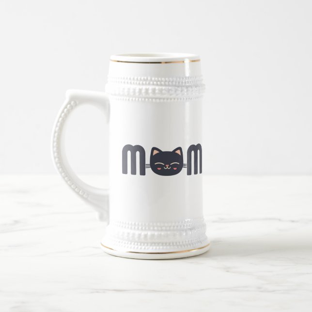 Caneca De Cerveja Cute Cat MOM (Esquerda)