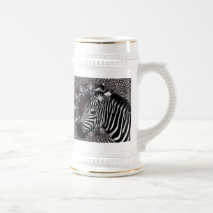 Caneca de cerveja da arte da zebra
