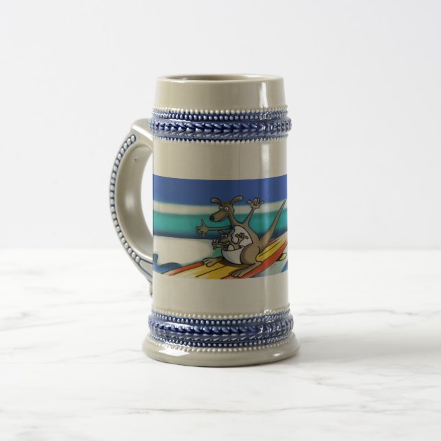 caneca de cerveja da Austrália surf (Frente Esquerda)