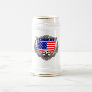 Caneca de cerveja da bebida do futebol dos EUA