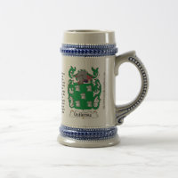 Caneca de cerveja da brasão da família de