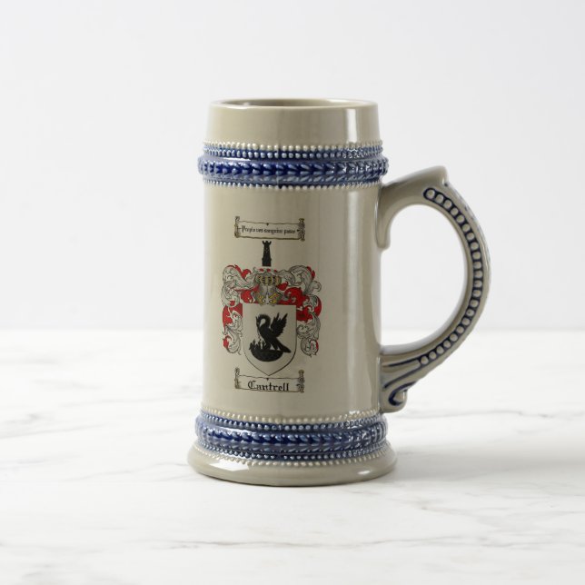 Caneca de cerveja da brasão de Cantrell/família de (Direita)