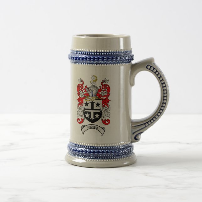Caneca de cerveja da brasão de Coleman/crista (Direita)