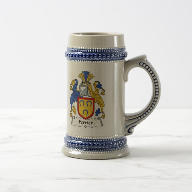 Caneca de cerveja da brasão de Ferrier - crista da (Direita)