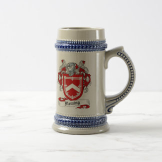 Caneca de cerveja da brasão de Fleming - crista da