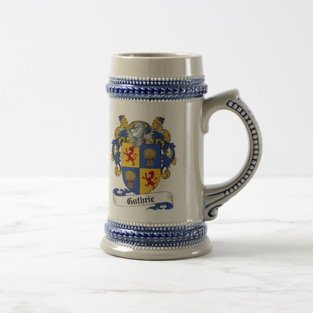 Caneca de cerveja da brasão de Guthrie - crista da (Direita)