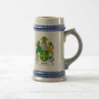 Caneca de cerveja da brasão de Jones - crista da