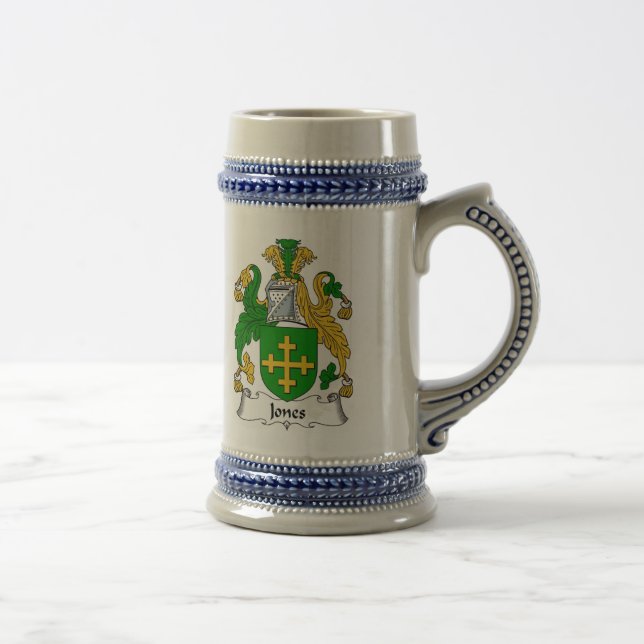 Caneca de cerveja da brasão de Jones - crista da (Direita)