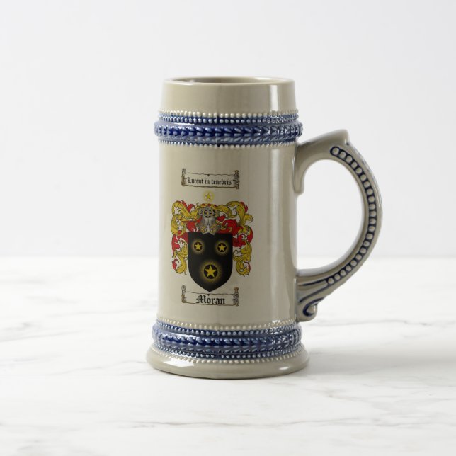 Caneca de cerveja da brasão de Moran (Direita)