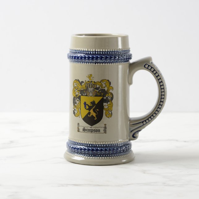 Caneca de cerveja da brasão de Simpson (Direita)