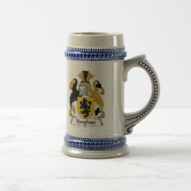 Caneca de cerveja da brasão de Vaughan - crista da (Direita)