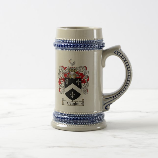 Caneca de cerveja da brasão de Vaughn (Direita)