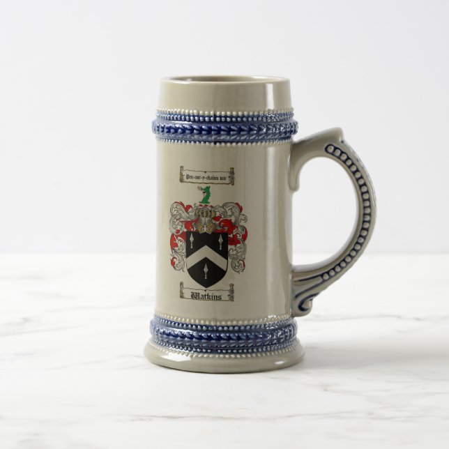 Caneca de cerveja da brasão de Watkins (Direita)