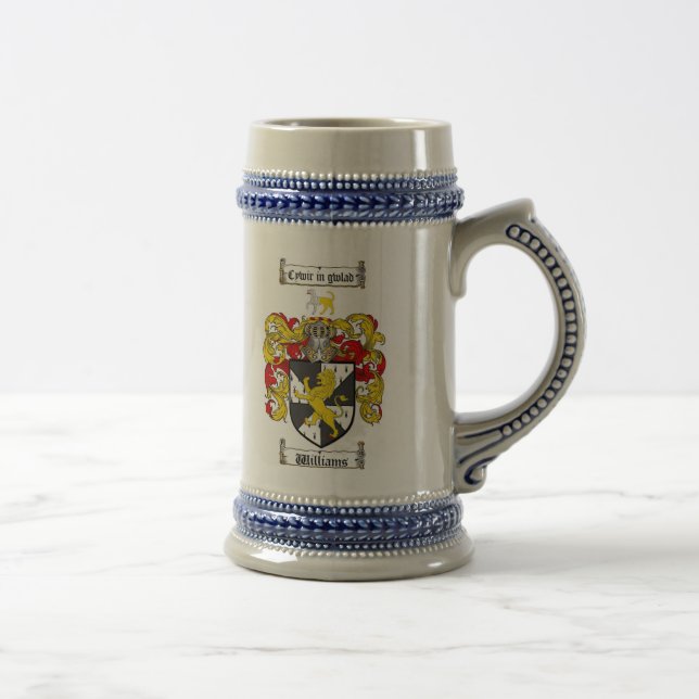 Caneca de cerveja da brasão de Williams (Direita)