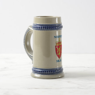 Caneca de cerveja da cerveja com crista norueguesa