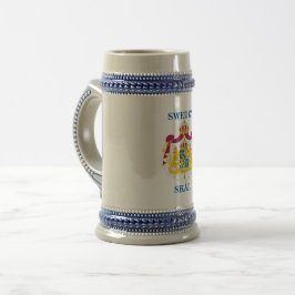 Caneca de cerveja da cerveja com crista sueco e