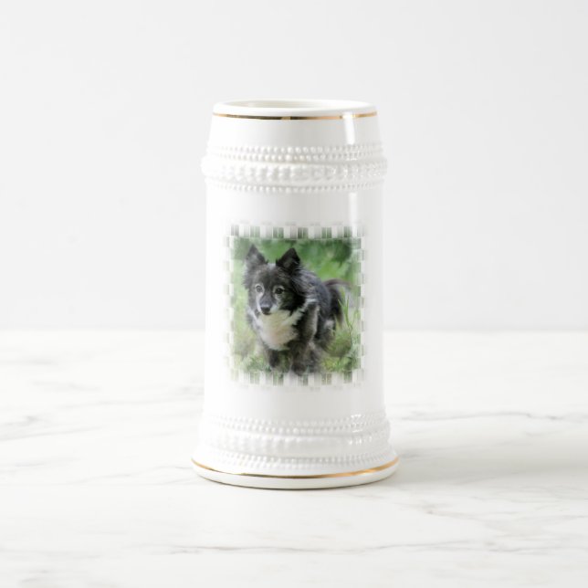 Caneca de cerveja da cerveja da imagem do cão de (Centro)