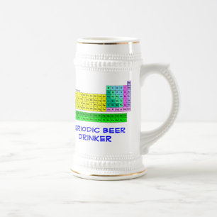 Caneca de cerveja da cerveja de mesa periódica po