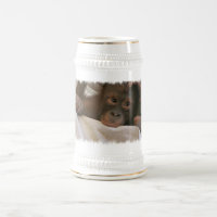 Caneca de cerveja da cerveja do chimpanzé do bebê