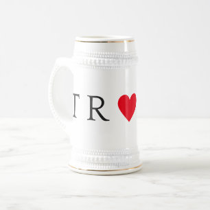 Caneca de cerveja da cerveja do coração do TRUNF