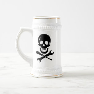 Caneca de cerveja da cerveja do mecânico do pirata