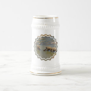 Caneca de cerveja da cerveja do rebanho do