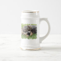 Caneca de cerveja da cerveja do Schnauzer Snoozing