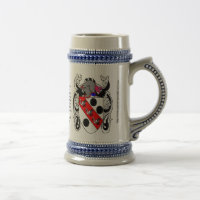 Caneca de cerveja da crista da família de Clark