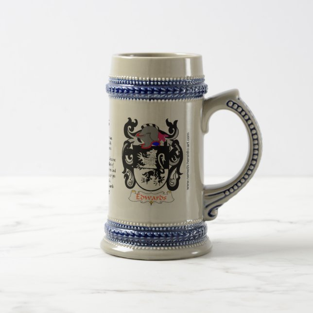 Caneca de cerveja da crista da família de Edwards (Direita)