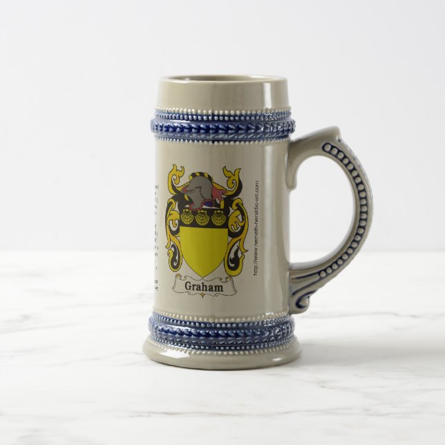 Caneca de cerveja da crista da família de Graham (Direita)