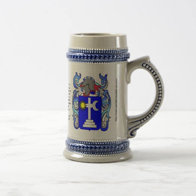 Caneca de cerveja da crista da família de Martin (Direita)