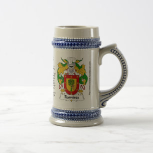 Caneca de cerveja da crista da família de Ramíre